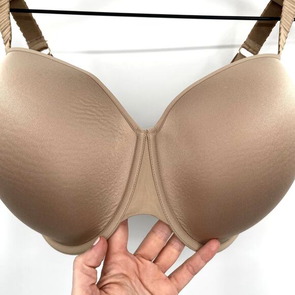 THIRDLOVE 24/7 Classic T-Shirt Bra Size 42E Underwire Molded Cups Nude Tan Cream - Picture 13 of 16